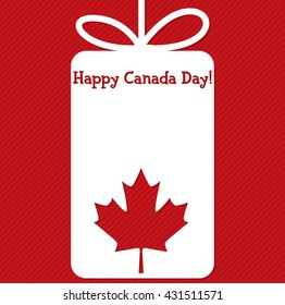 Tag Canada Day card in vector format.