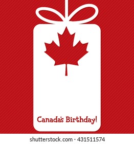Tag Canada Day card in vector format.