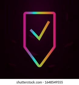 tag checked nolan style icon. Simple thin line, outline vector of navigation icons for ui and ux, website or mobile application