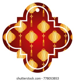 tag chinese lantern decoration pattern icon
