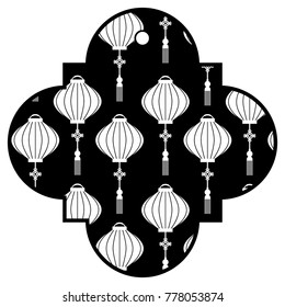 tag chinese lantern decoration pattern icon