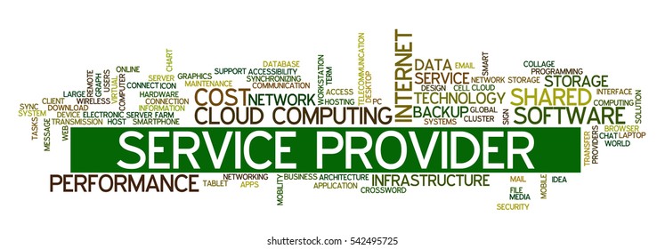 Tag cloud containing words related to internet and network engineering, data storage, internet communication, service provider, cloud computing and software applications.