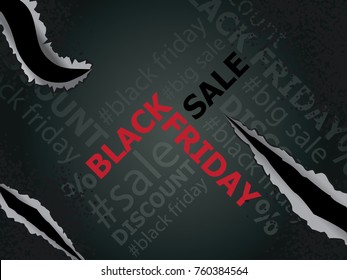 Tag cloud text black friday sales, business concept.