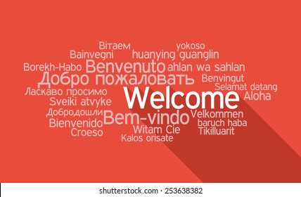 Tag Cloud Welcome  in vector format