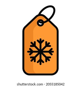 Icono de línea de color de etiqueta, Iconos de Feliz Navidad y Feliz Año Nuevo para diseño web y móvil