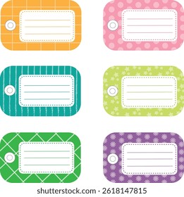 tag colorful gift box stationary cute