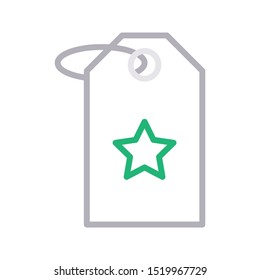 tag colour line vector icon