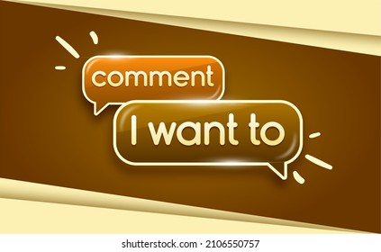 Tag Comment I Want. Brown and beige balloons Floating Ribbons