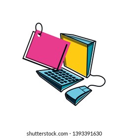 tag commercial with desktop computer