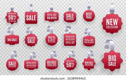 Tag and dangler promotion with mockup wobbler template round label sticker 3d design white point sale paper shop market product plastic shelves exhibitor sign front hang discount advertising

