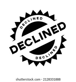 Tag Of Declined Stamp Vector Design