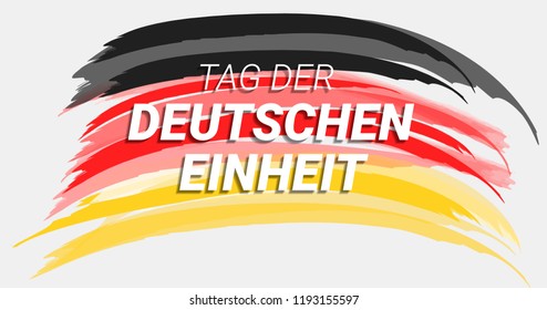 Tag der deutschen einheit concept background. Hand drawn illustration of tag der deutschen einheit vector concept background for web design