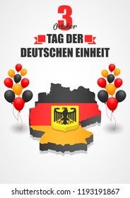 Tag der deutschen einheit concept background. Isometric illustration of tag der deutschen einheit vector concept background for web design