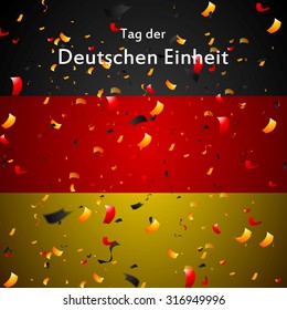 Tag der Deutschen Einheit (eng. The Day of German Unity). Vector design