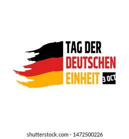 Tag der Deutschen Einheit lettering Day of German Unity translate vector illustration