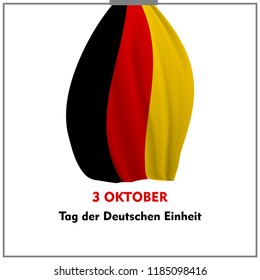 Tag der Deutschen Einheit, october 3 translation Germany Happy Unity Day greeting card. Vector illustration.