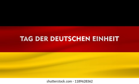 Tag der Deutschen Einheit, october 3 translation Germany Happy Unity Day greeting card. Vector illustration.