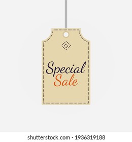 Tag Desain sale red discount label Special Sale Vector