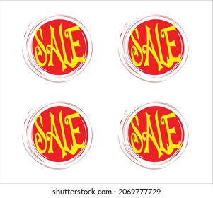 Tag design displayed the word sale