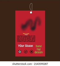Tag-Design oder Hang-Tag-Ebene