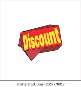 Tag design shows  the word discount