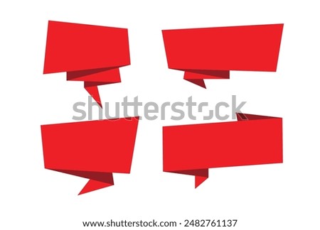 Tag designs. Vector Illustrator. Red color editable  tag designs.