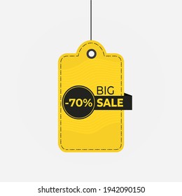 Tag discount big sale 70 off label vector