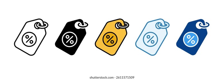 Tag Discount Icon Set Multiple Style Collection