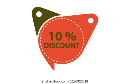 Tag Discount Label 10 Percent