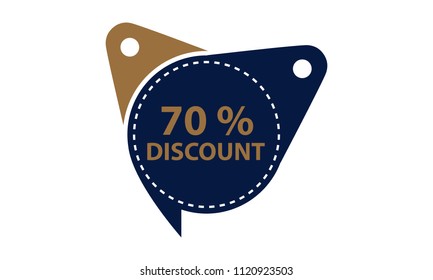 Tag Discount Label 70 Percent