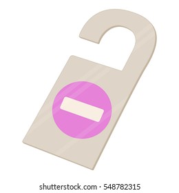 Tag do not disturb in hotel icon. Cartoon illustration of tag do not disturb in hotel vector icon for web
