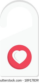 tag do not disturb vector flat colour icon