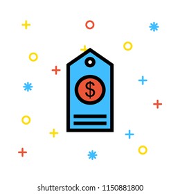  tag dollar label 