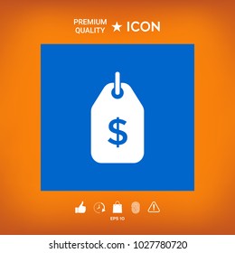 Tag with dollar symbol. Price tag icon for download