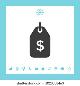 Tag with dollar symbol. Price tag icon for download