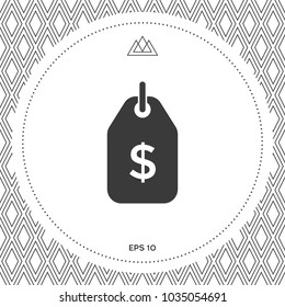 Tag with dollar symbol. Price tag icon for download