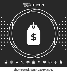 Tag with dollar symbol. Price tag icon for download
