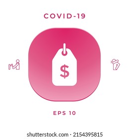 Tag with dollar symbol. Price tag icon