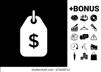 Tag with dollar symbol. Price tag icon for download