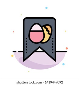 Tag, Easter, Egg Abstract Flat Color Icon Template