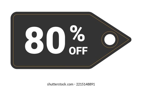 Tag with eighty percent discount.