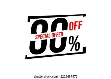 etiqueta ochenta por ciento fuera.oferta especial.