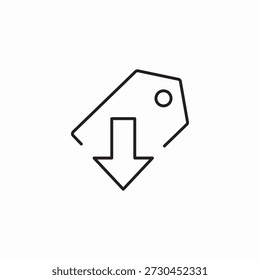 tag fall icon sign vector