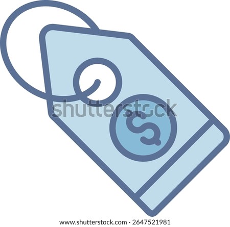Tag Filled Blue Tone Icon