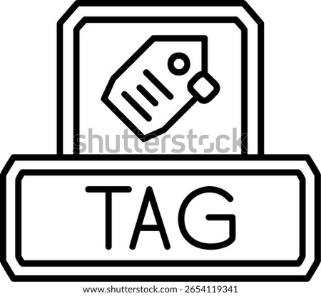 Tag Filled Style Icon Design