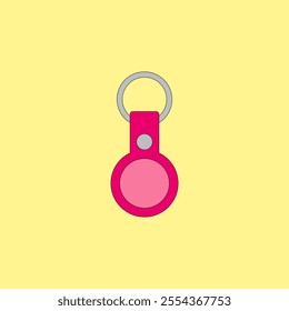 Tag Finder pink case vector illustration on yellow background