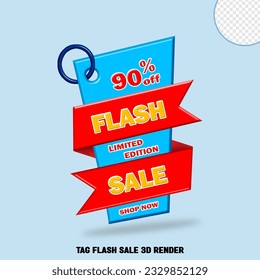 tag flash sale discount percentage blue,red yellow color 