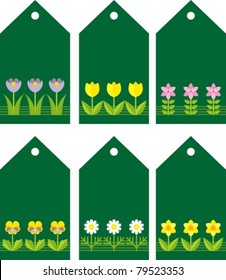 Tag with flowers
