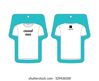Tag in the form of t-shirt, made in vector, easy recolor.