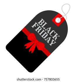 Tag for a full sale, seasonal discounts, black Friday. Promotion of goods, marketing and advertising, merchandising. Flat vector cartoon illustration. Objects isolated on white background.